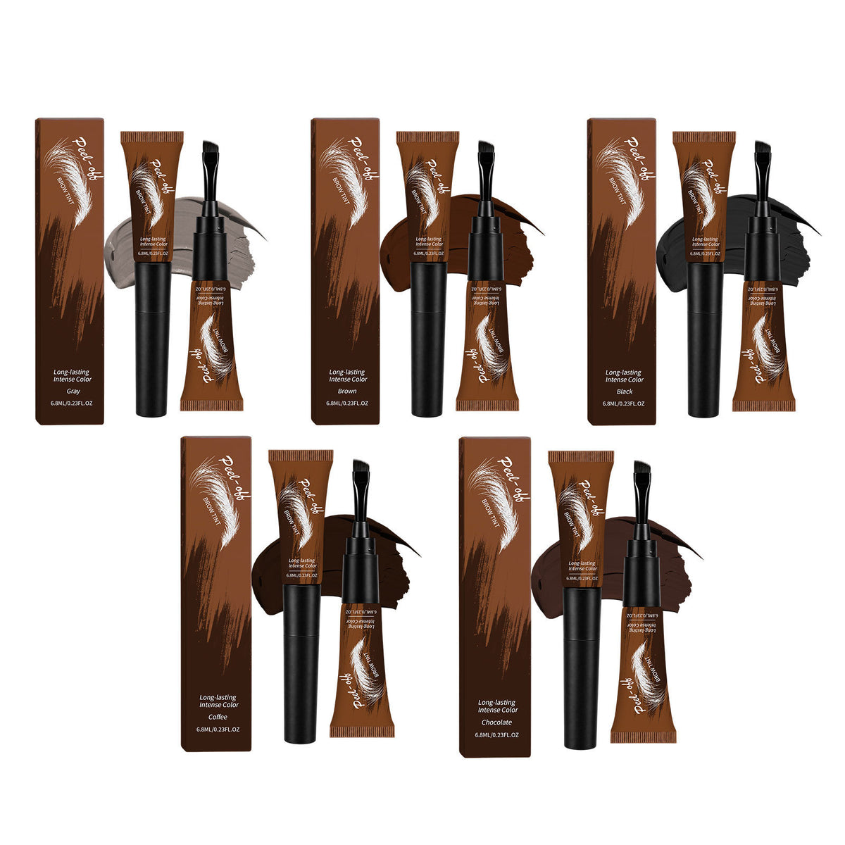 Peel-off eyebrow tint