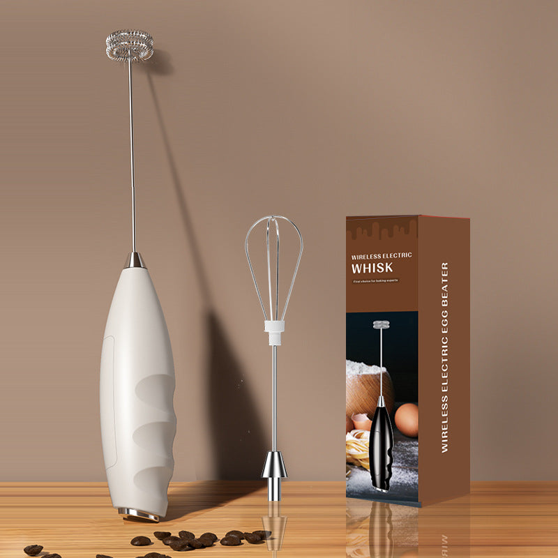 Handheld Electric Milk Frother Rechargeable Foam Maker teemdrop