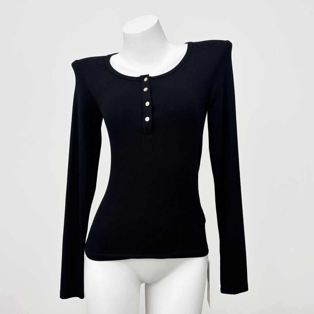 Lady's Korean-style long-sleeved viscose blend cotton T-shirt teemdrop