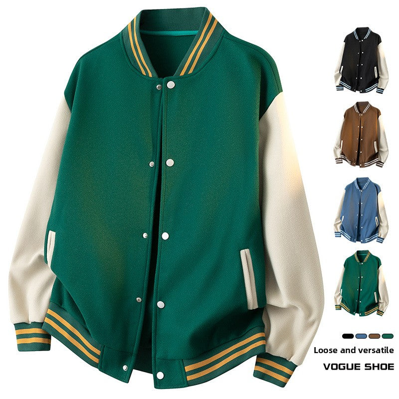 Color Block Baseball Jacket