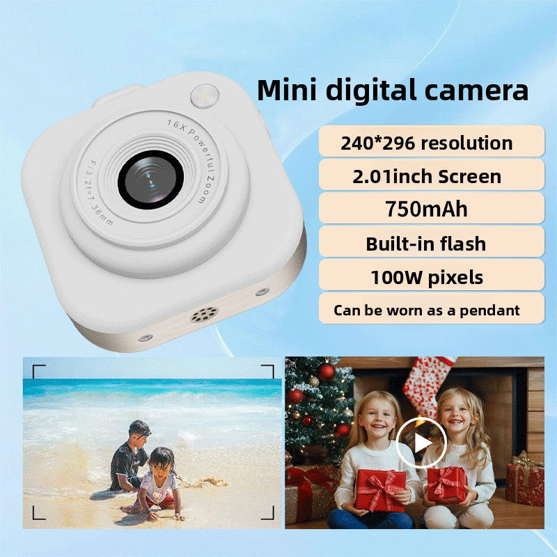 HD Children's Mini Camera Cartoon Neck-Hanging Photo Video Recorder with Bluetooth teemdrop