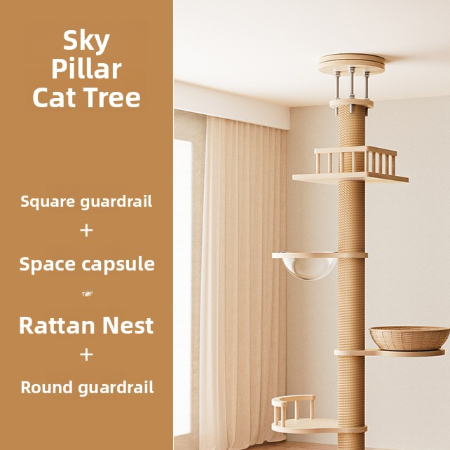 Multi-Level Cat Climbing Tree with Nest