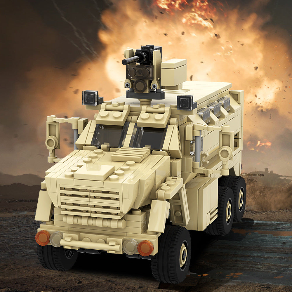 Caiman Anti-Mine Ambush Protection Vehicle Building Block Set Military Display Model teemdrop
