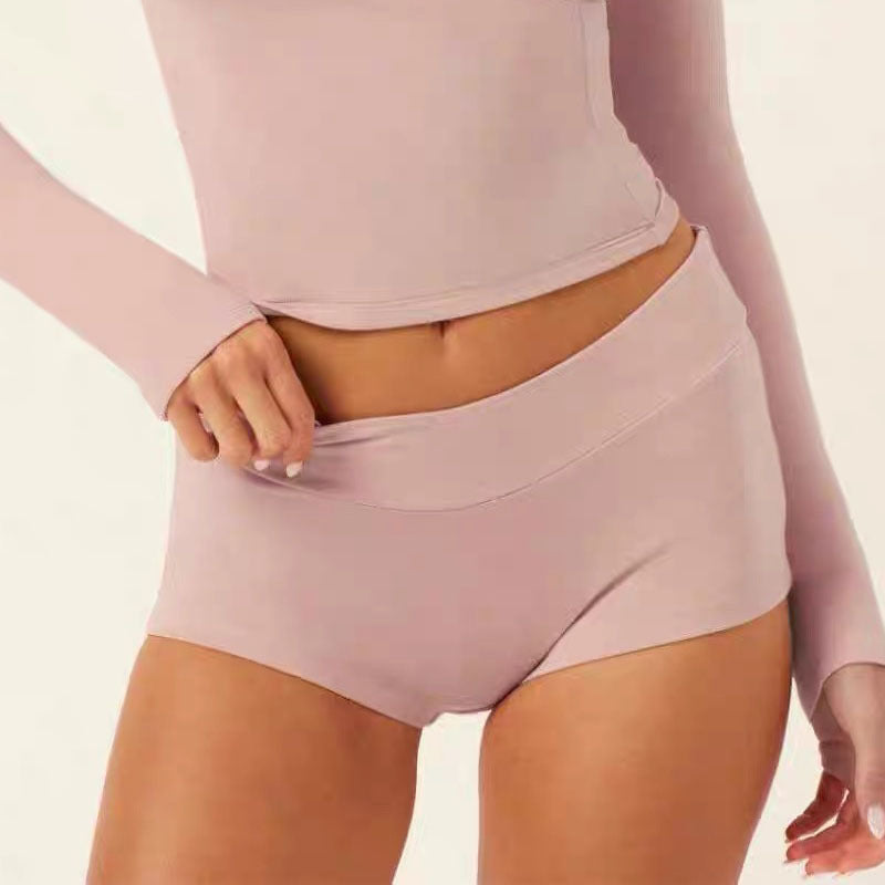Women?s High Elastic Quick-Drying Long Sleeve Yoga Workout Top with Chest Pad teemdrop