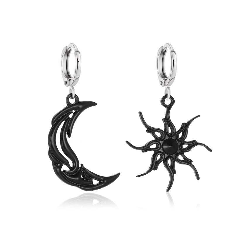 Sun and moon earrings