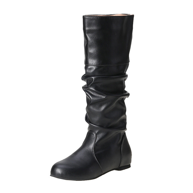 Women Over The Knee Flat Hidden Heel Thermal Boots