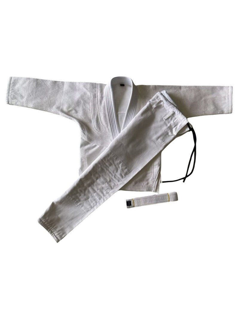 Brazilian Jiu-Jitsu Gi 100% Cotton BJJ Uniform Set with Belt for Competition and Training teemdrop