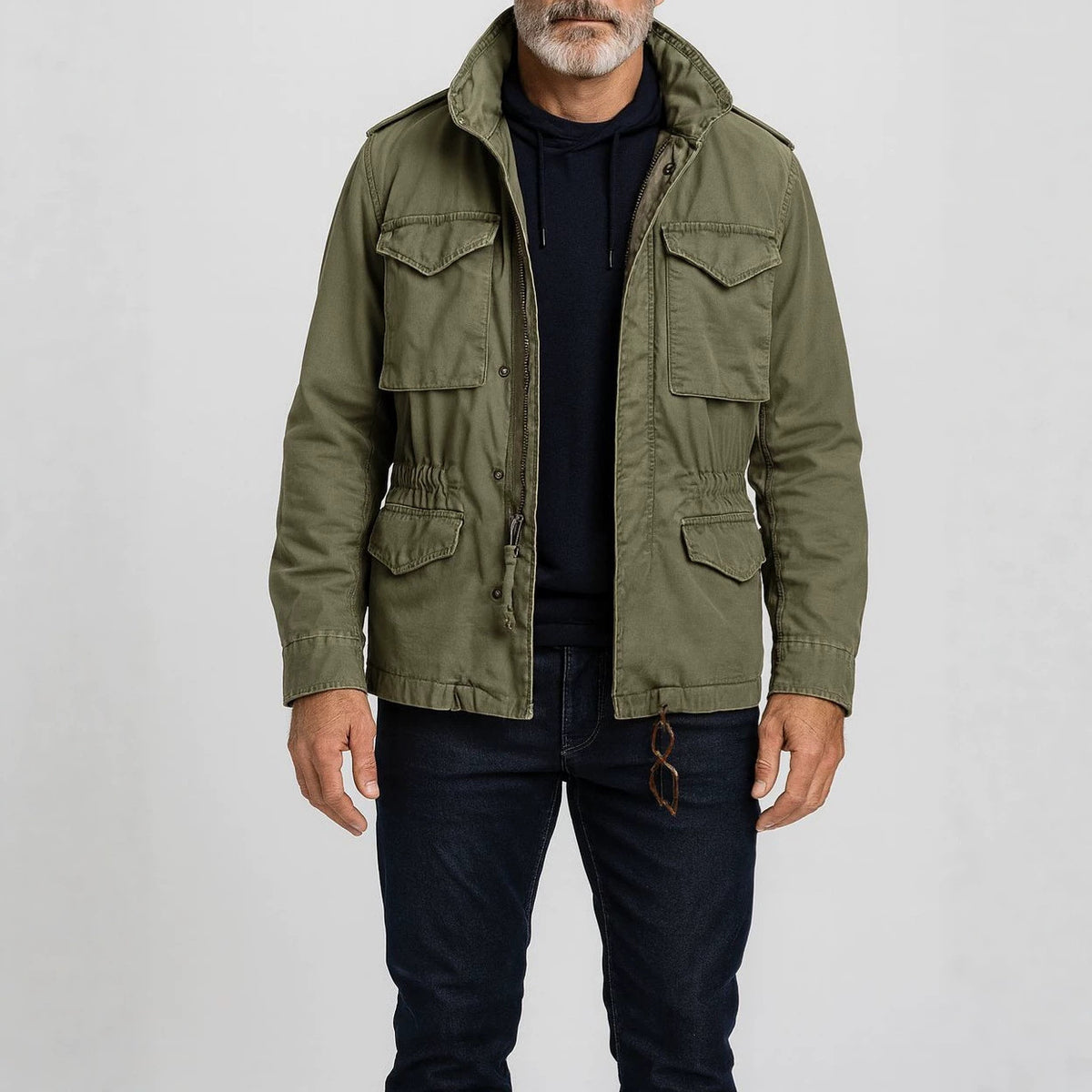Men's Casual Multi-Pocket Long-Sleeve Jacket teemdrop