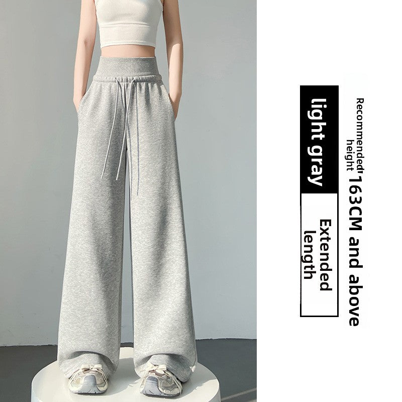 Women's High-Waisted Drapey Wide-Leg Cotton Blend Casual Pants teemdrop