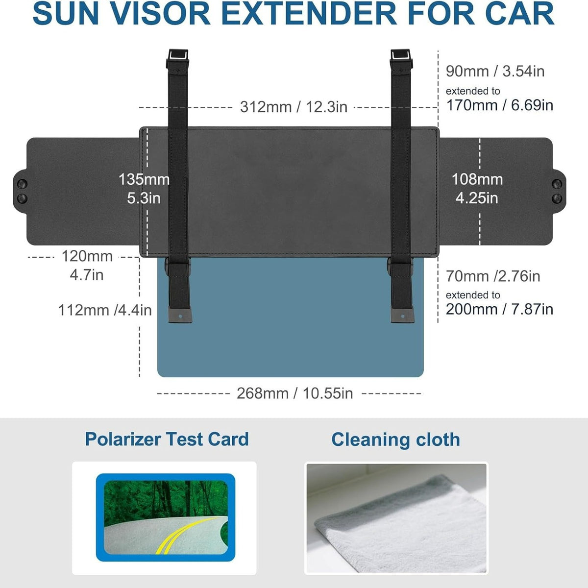 Extensible car sunshade