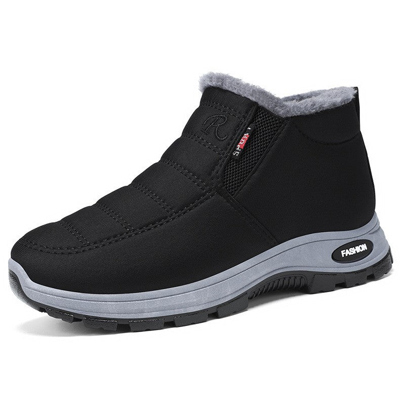 Men Winter Plus Velvet Warm Snow Boots Casual Short Booties teemdrop