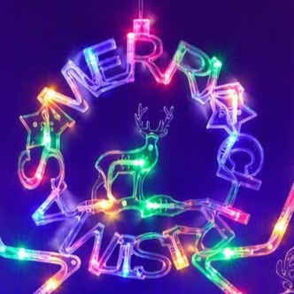 Christmas decoration star-shaped tree wreath luminous suction plate lamp