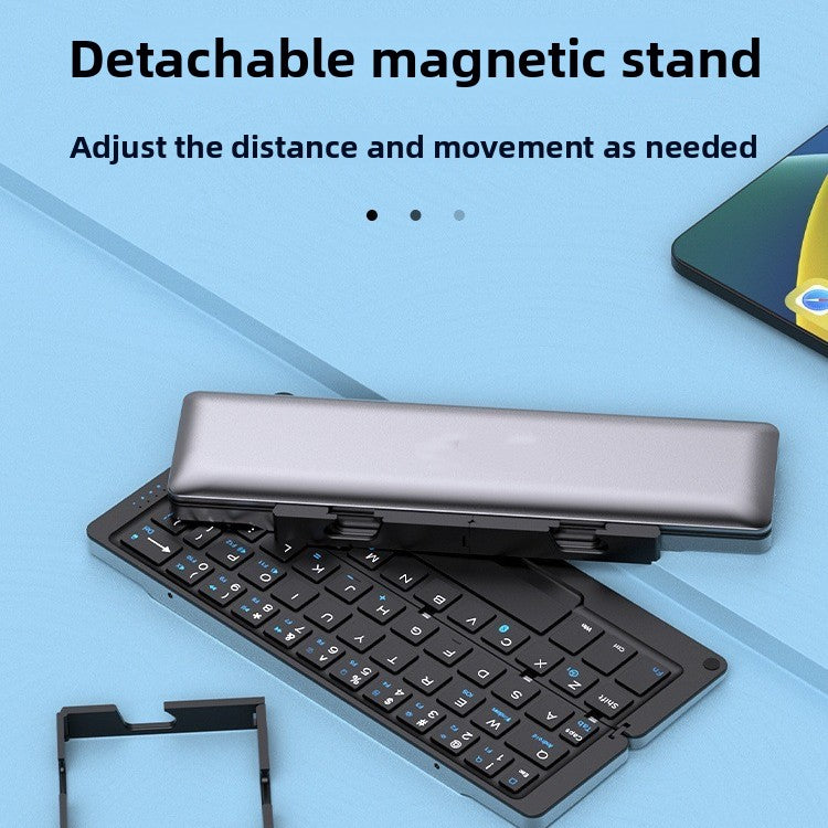 Folding Bluetooth Keyboard Ultra-thin Mini Wireless Mobile Phone Computer Tablet teemdrop