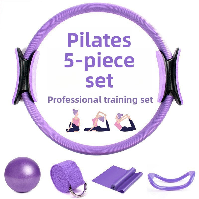 Multi-Piece Yoga Ring and Pilates Resistance Band Set teemdrop