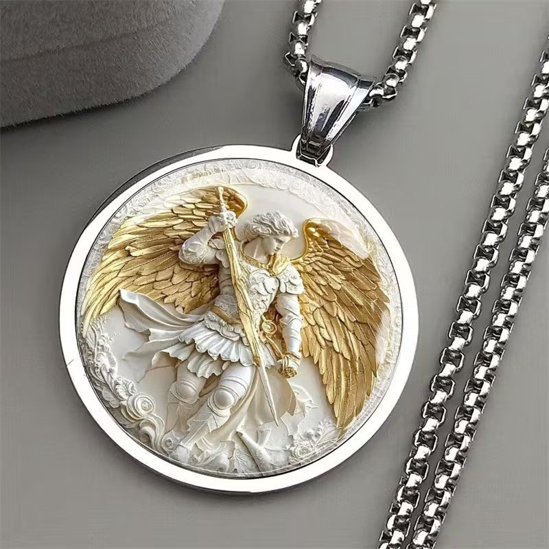 Saint Raphael Archangel Stainless Steel Necklace
