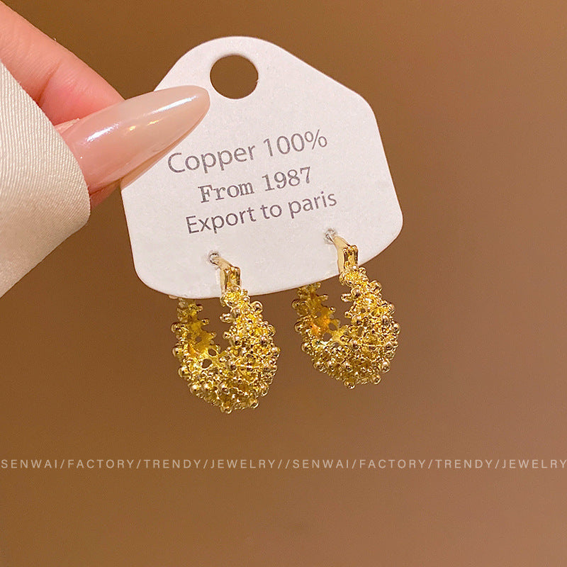 Korean Style Geometric Alloy Earrings