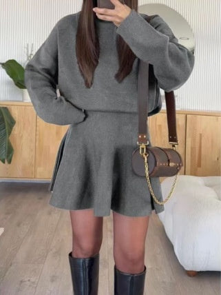 Elegant knitted two-piece sportswear set teemdrop