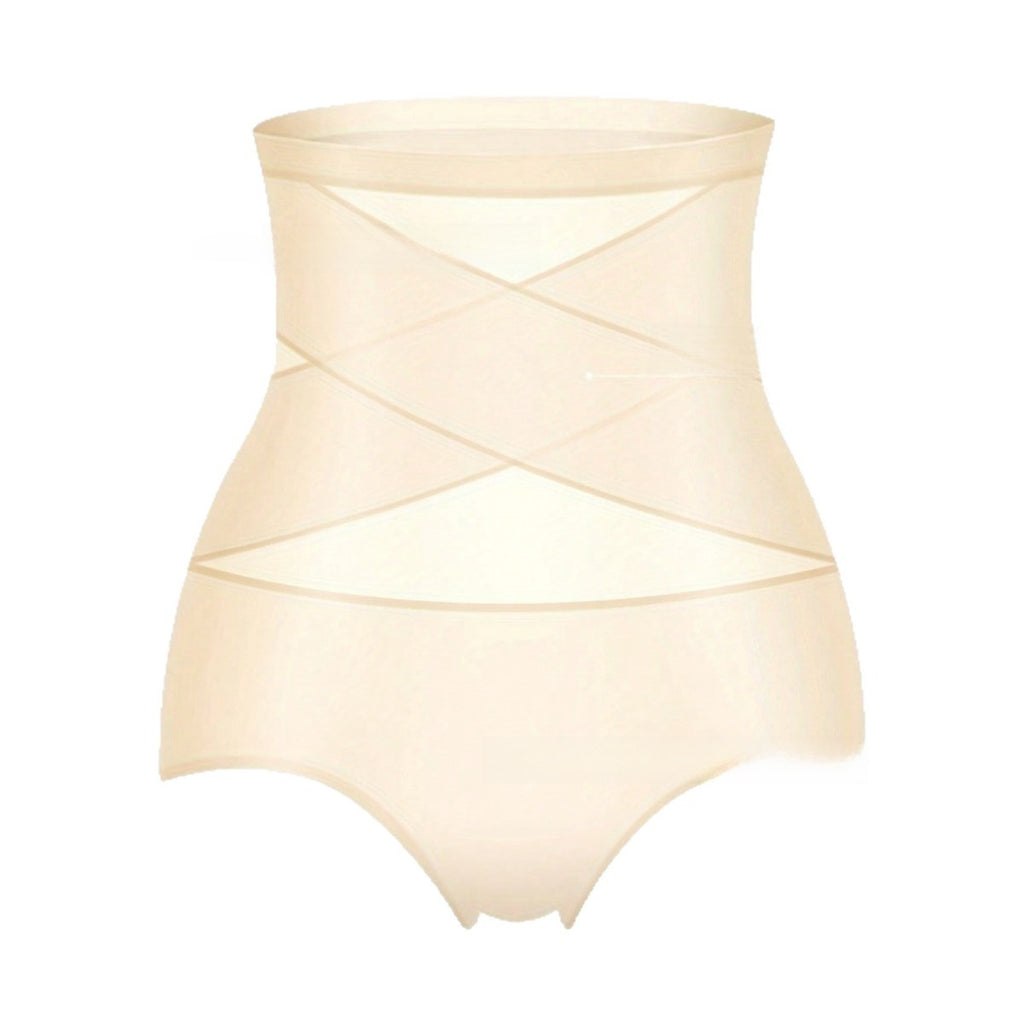 High-Waisted Shaping Briefs with Cross-Tie Tummy Control teemdrop