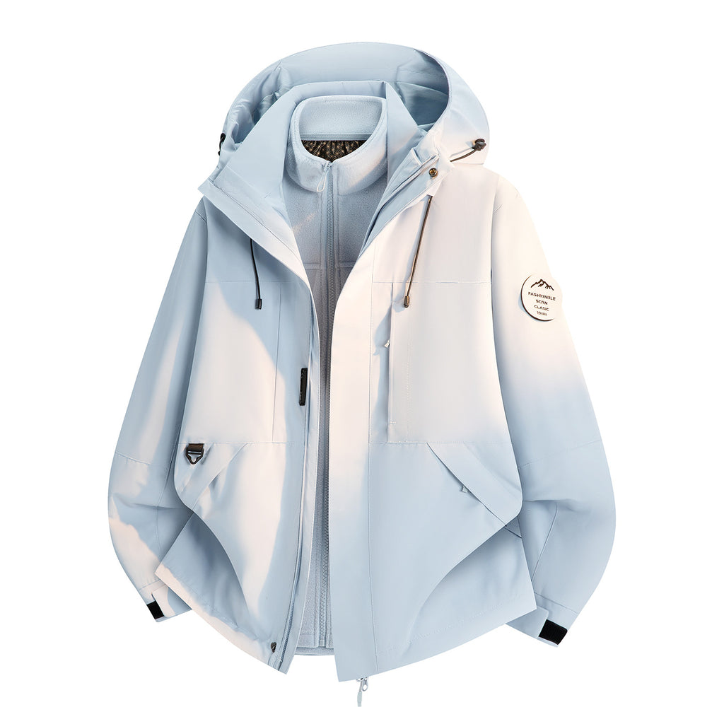 Unisex 3-in-1 Windproof Waterproof Outdoor Hiking Skiing Jacket teemdrop