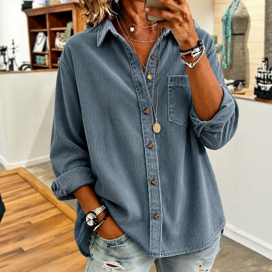 Casual loose-fitting thick shirt teemdrop