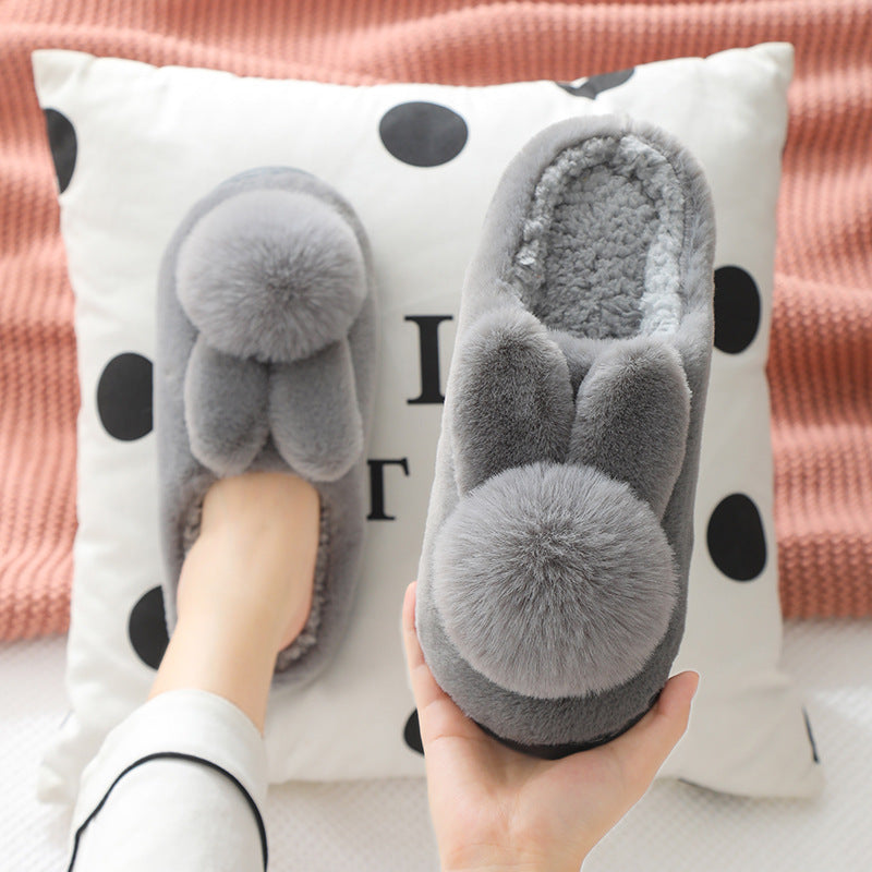 Womens Winter Plush Slippers Non-Slip Indoor Outdoor