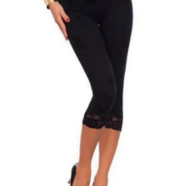 Women Breathable High Elasticity Cropped Leggings teemdrop