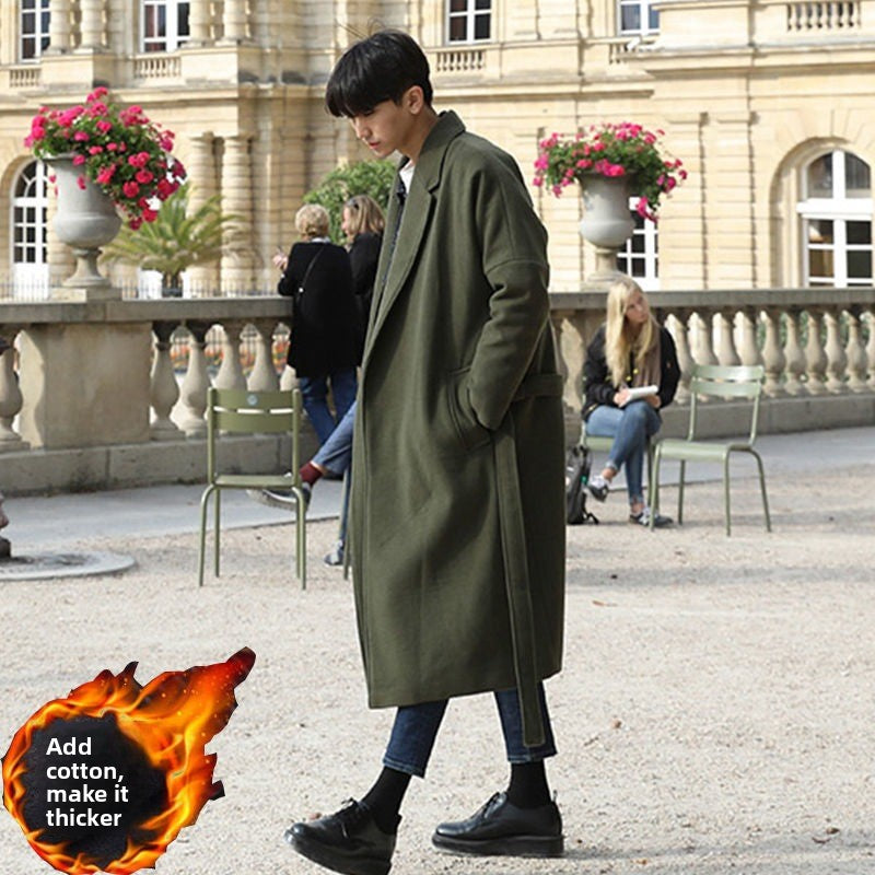 Men's Thickened Stand Collar Overcoat