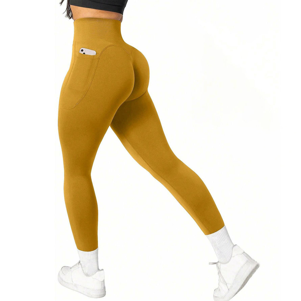Women's high-waist pocketed athletic leggings