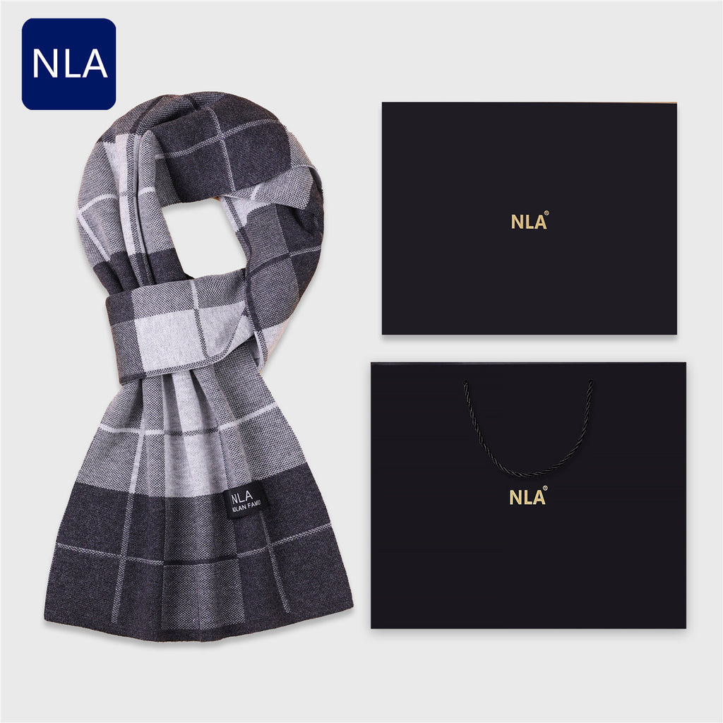 Men's Wool Scarf Men's Winter Warm Knitted Scarf teemdrop