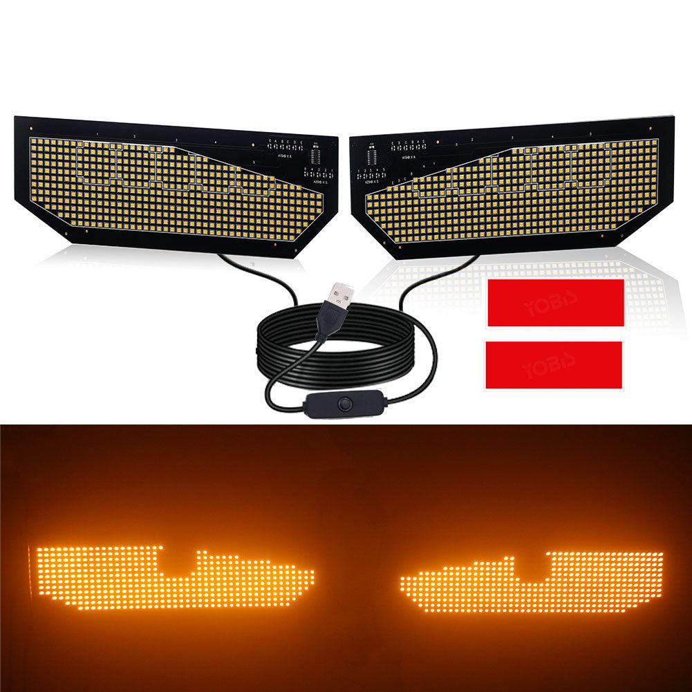 Car Devil Eye LED Sticker Dynamic Expression Light