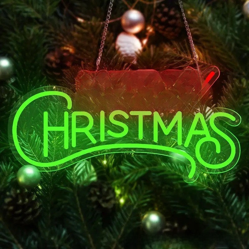 Dimmable LED Neon Light for Christmas Party Wall Decor USB Powered teemdrop