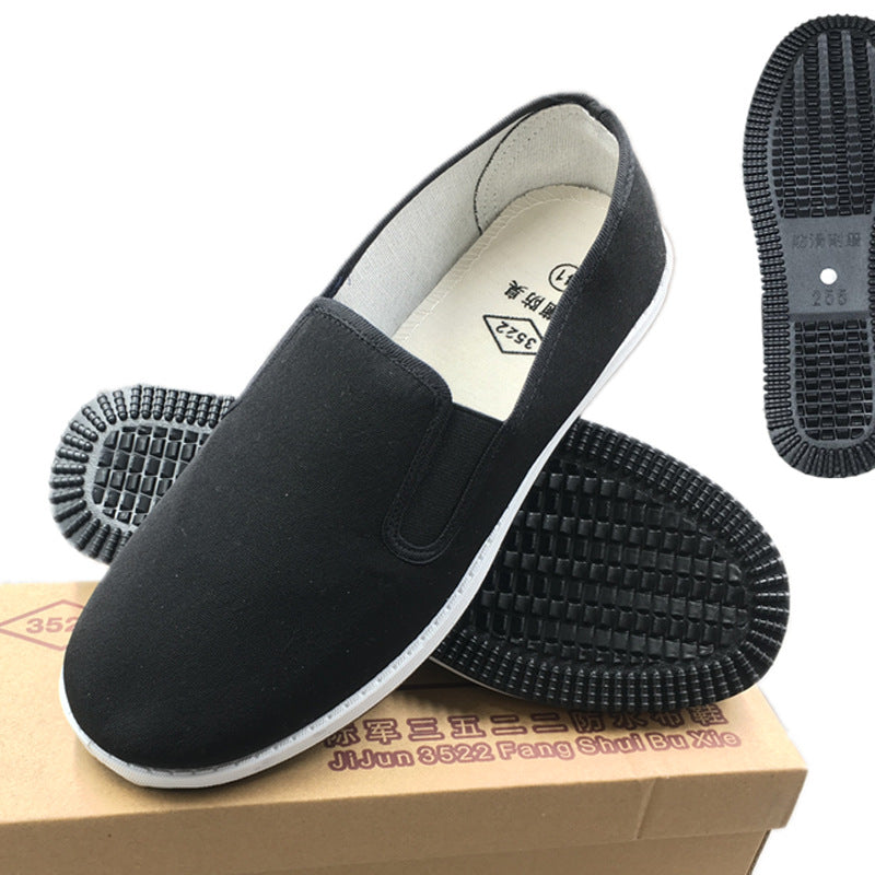 Men's Breathable Waterproof Slip-on Canvas Shoes Casual Flat Loafers