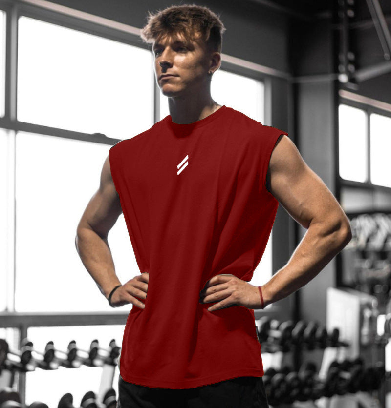 Men's Quick-Dry Bird-Eye Fabric Sleeveless Sports Training Vest teemdrop