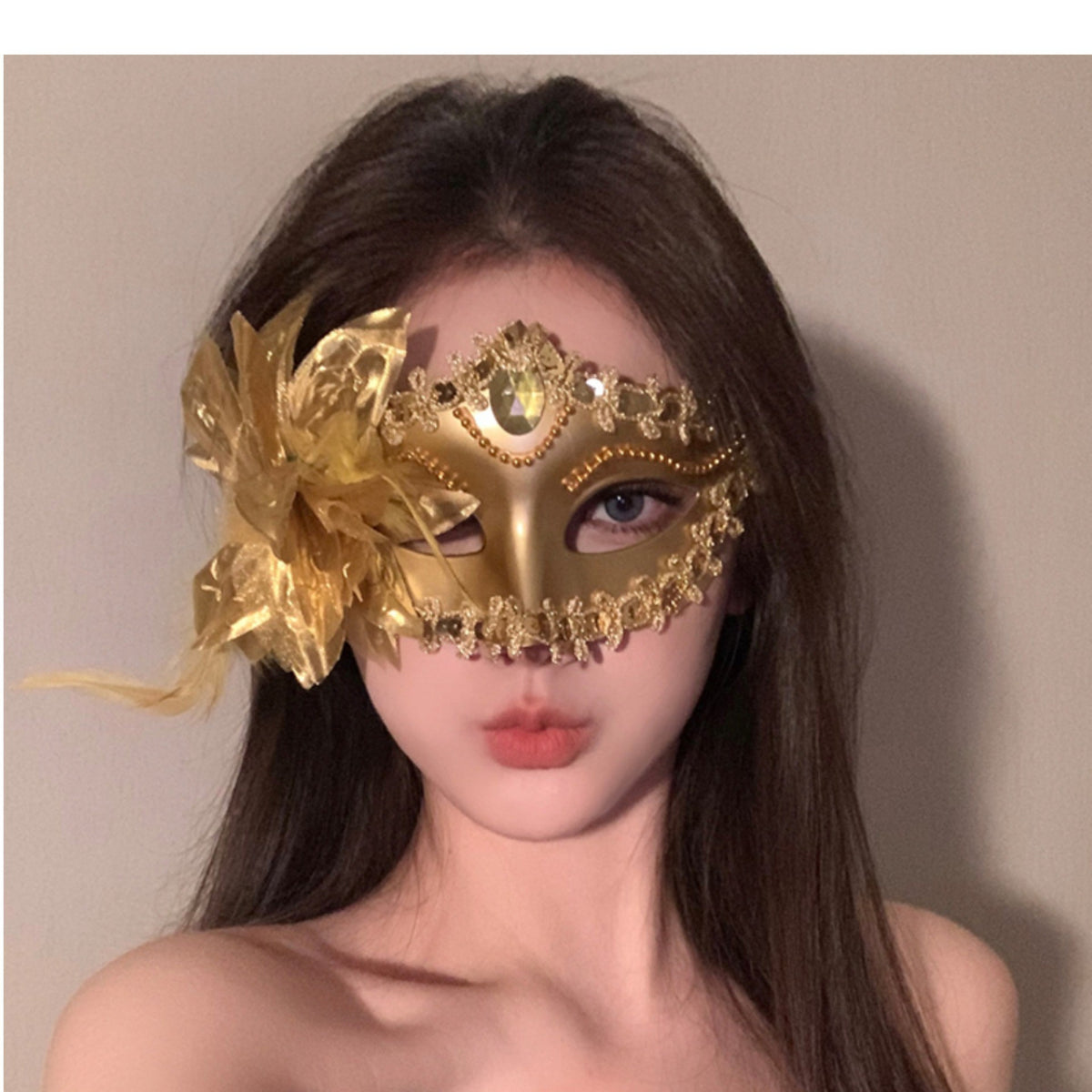 Halloween Second Dimension Half Face Mask