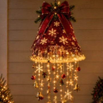 Luminous Christmas Hat Wind Chime Light for Indoor and Outdoor Holiday Decoration teemdrop