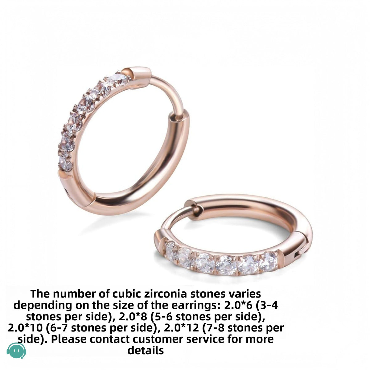 Titanium Steel Round Zircon Earrings Simple Casual Style Ear Buckles for Women teemdrop