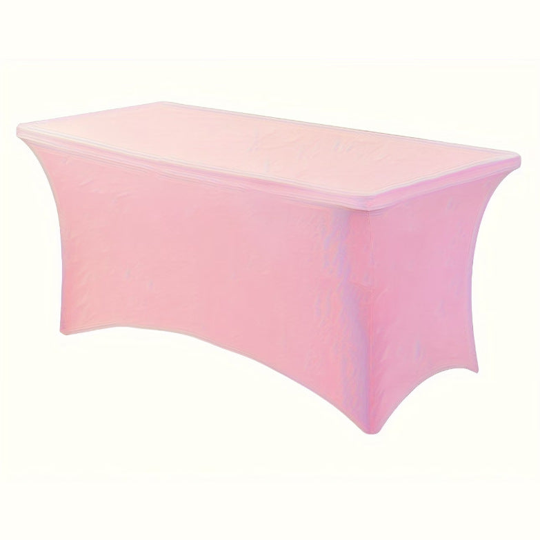 Stretch Spandex Fitted Table Cover Rectangle Elastic Tablecloth for Banquet Wedding Parties