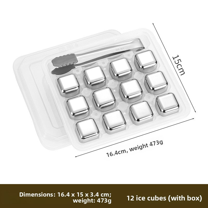 Reusable Stainless Steel Ice Cubes for Drinks