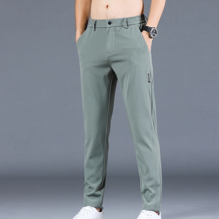Men's Ice Silk Straight-Leg Casual Pants