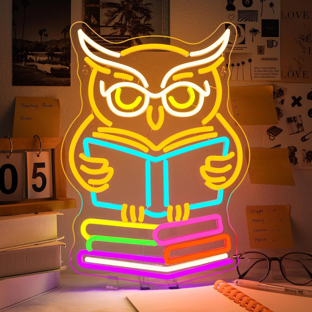 Dimmable LED Reading Neon Sign Wall Decor Light teemdrop