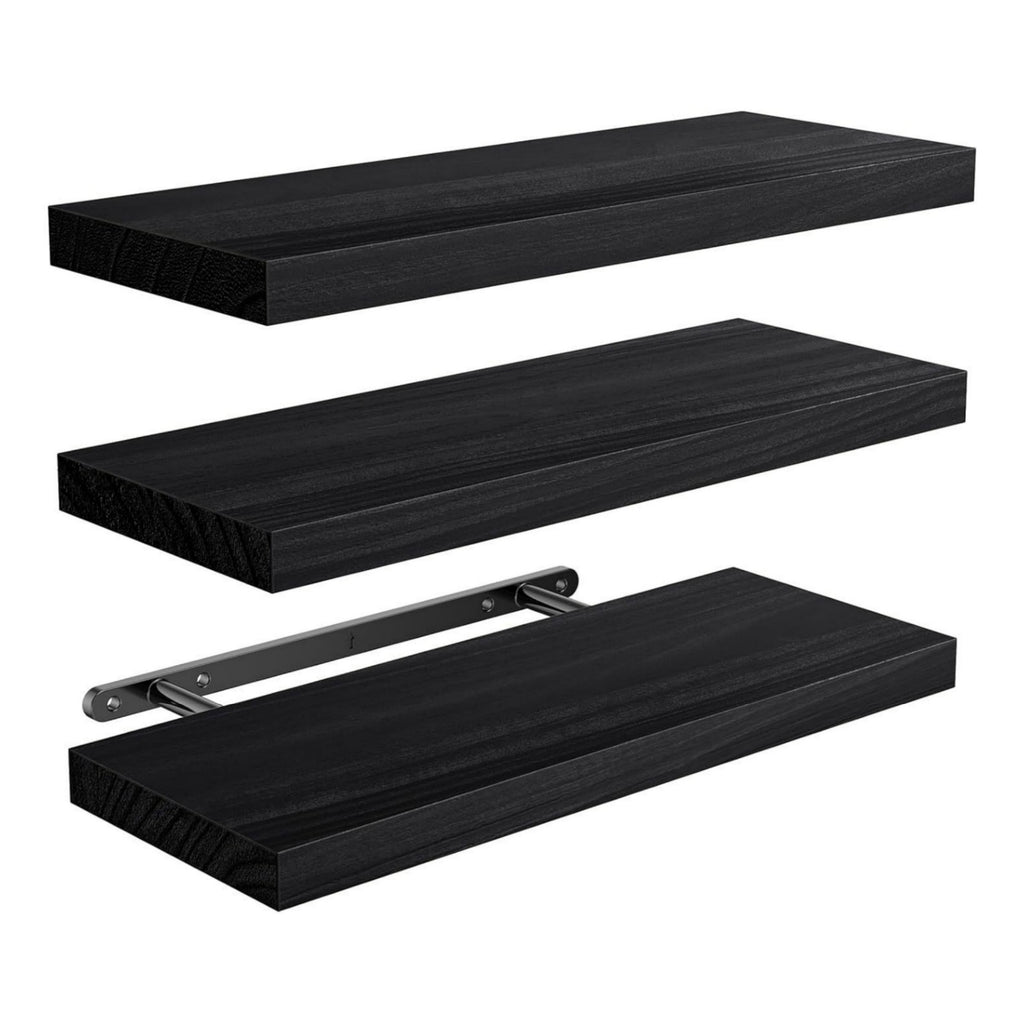 Wooden Floating Wall Mounted Storage Shelf for Bathroom Living Room Kitchen