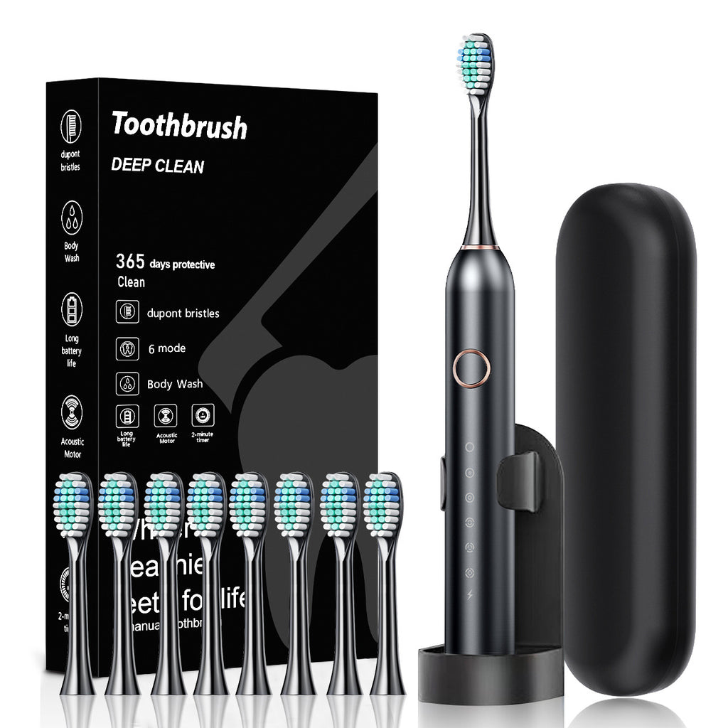 Sonic Electric Toothbrush USB Rechargeable with Soft Bristles and Multi-Speed Settings teemdrop