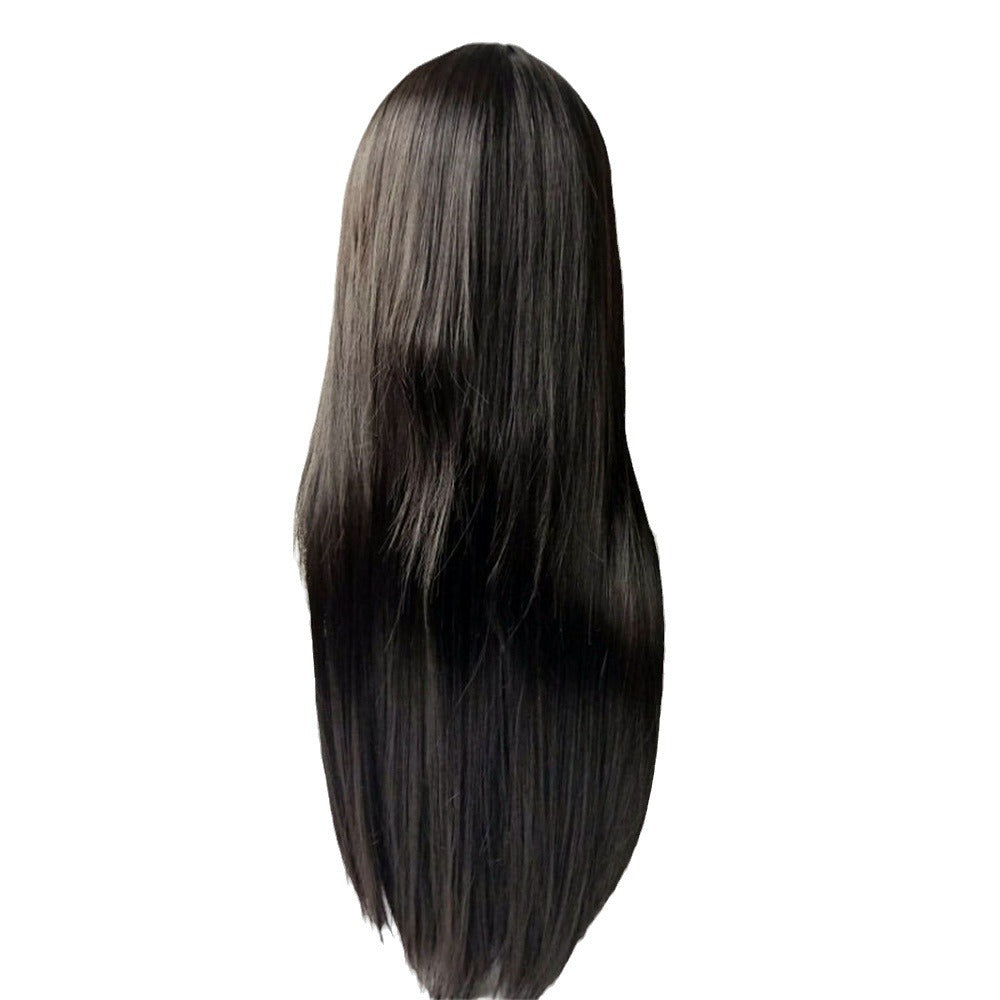 Long straight high-temperature fiber wig teemdrop