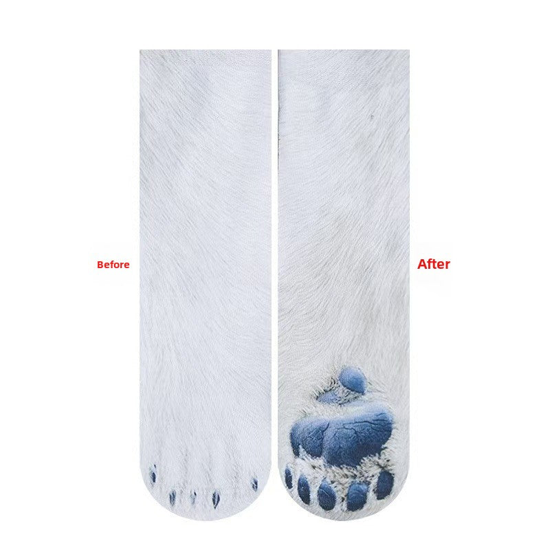 Animal Paw Print Novelty Socks