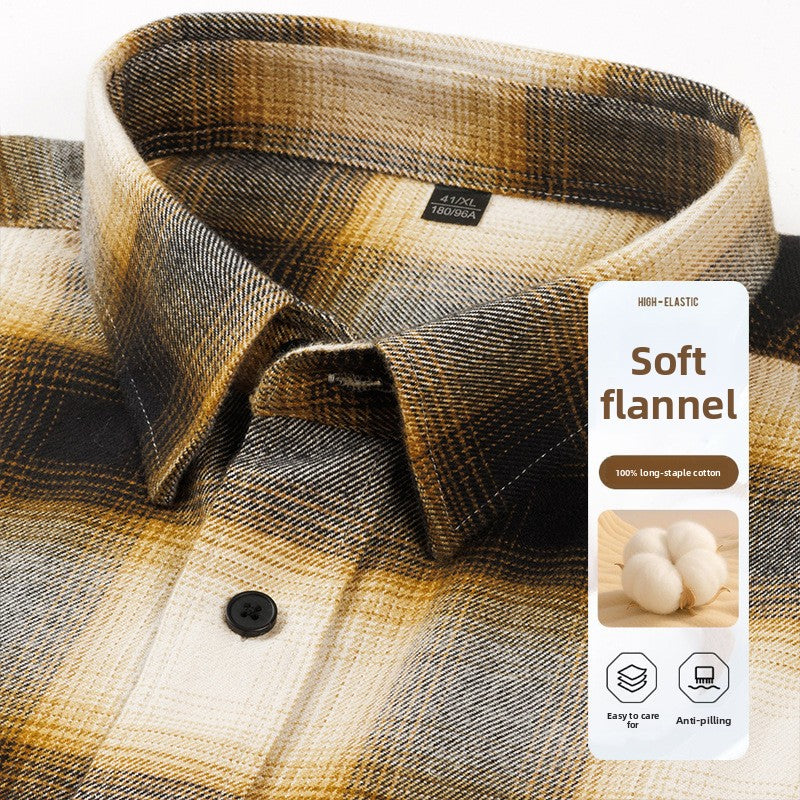 Mens Flannel Plaid Shirt