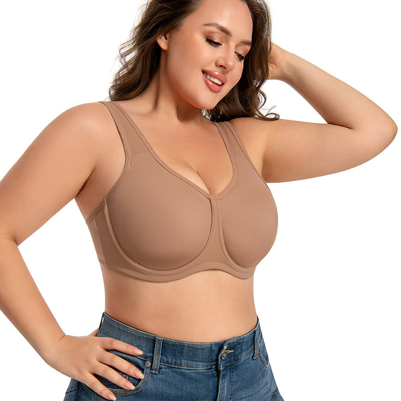 Women's High-Intensity Full-Cup Underwire Sports Bra for Running Fitness and Yoga