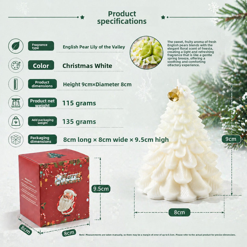 Handmade Christmas Tree Scented Candle Novelty Holiday Gift Box Set teemdrop
