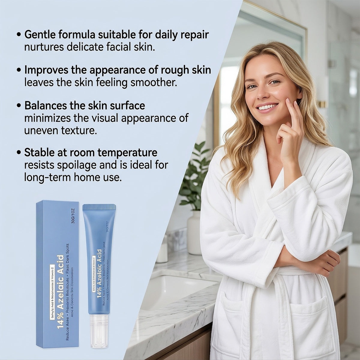 Azelaic Acid Facial Care Cream for Acne-Prone Skin