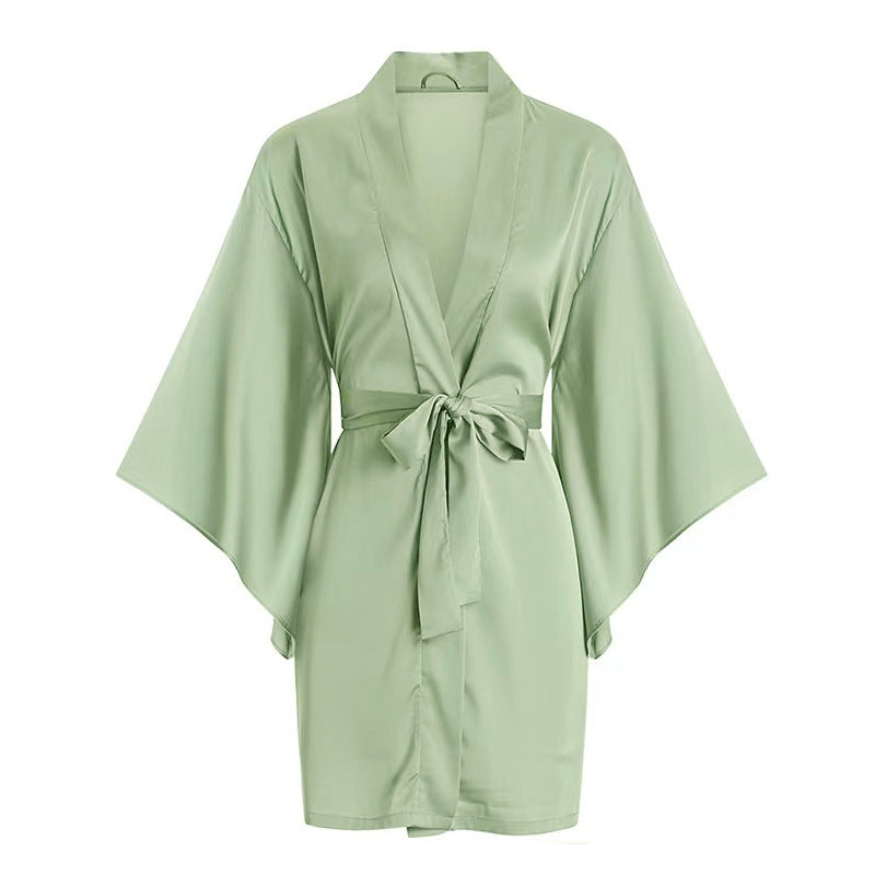 Women's Ice Silk Satin Slit Cami Nightgown Sleeveless Loungewear teemdrop