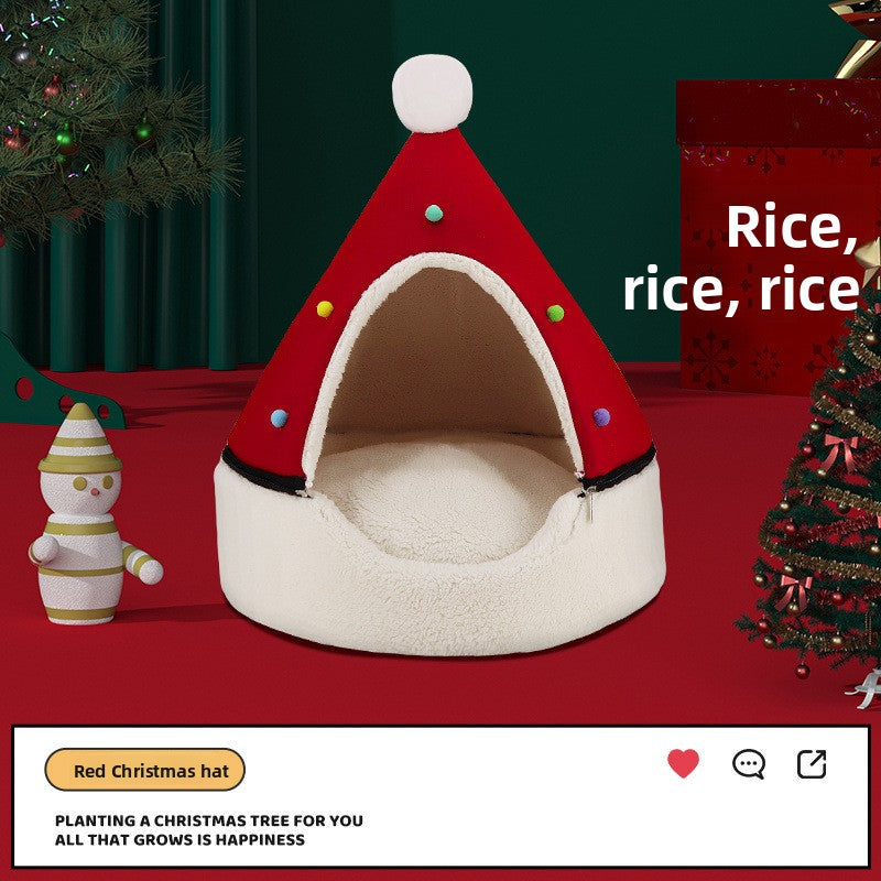 Weihnachtsnest Weihnachtsbaumform Haustiernest